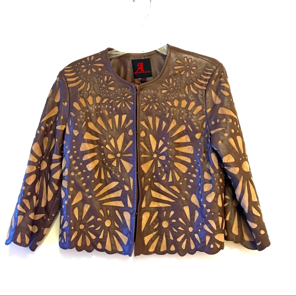 ADRIENNE LANDAU Neutrals Cutout Jacket